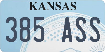 KS license plate 385ASS