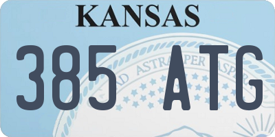 KS license plate 385ATG