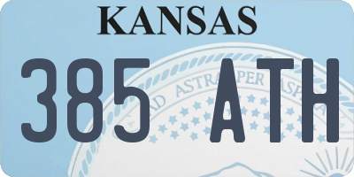 KS license plate 385ATH