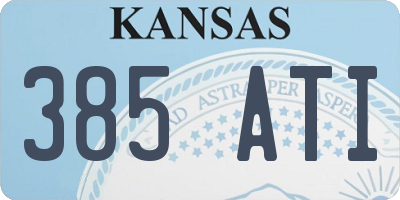 KS license plate 385ATI