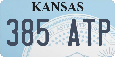 KS license plate 385ATP