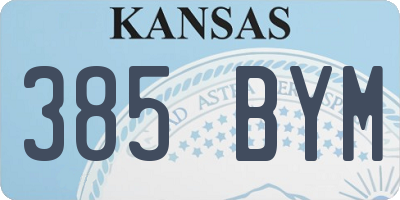 KS license plate 385BYM