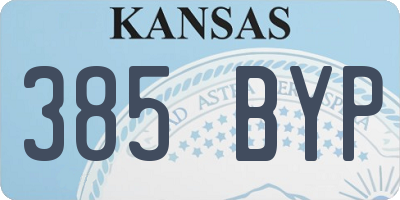 KS license plate 385BYP