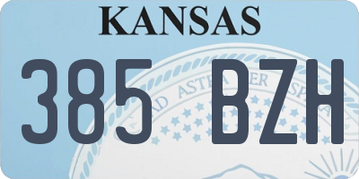 KS license plate 385BZH