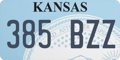 KS license plate 385BZZ