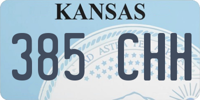 KS license plate 385CHH