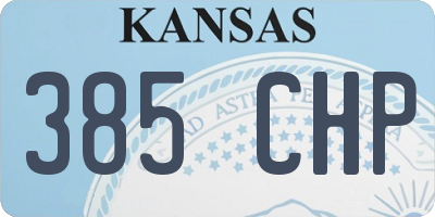 KS license plate 385CHP