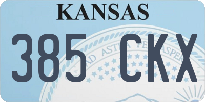 KS license plate 385CKX
