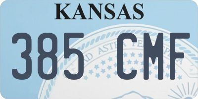 KS license plate 385CMF