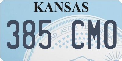 KS license plate 385CMO