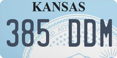 KS license plate 385DDM