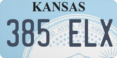 KS license plate 385ELX