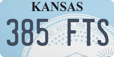 KS license plate 385FTS