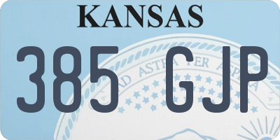 KS license plate 385GJP