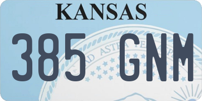 KS license plate 385GNM