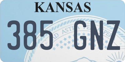 KS license plate 385GNZ