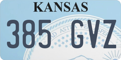 KS license plate 385GVZ