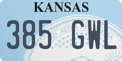 KS license plate 385GWL