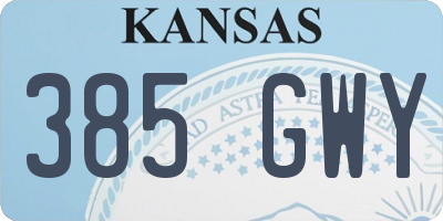 KS license plate 385GWY