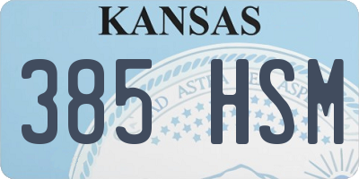 KS license plate 385HSM