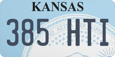 KS license plate 385HTI
