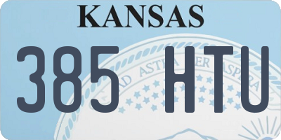 KS license plate 385HTU