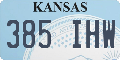 KS license plate 385IHW