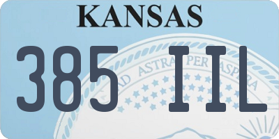 KS license plate 385IIL