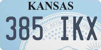 KS license plate 385IKX