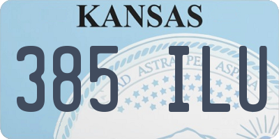 KS license plate 385ILU