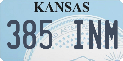 KS license plate 385INM