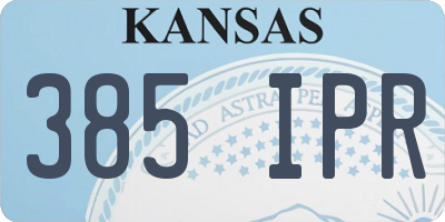 KS license plate 385IPR