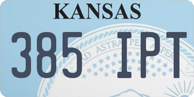 KS license plate 385IPT