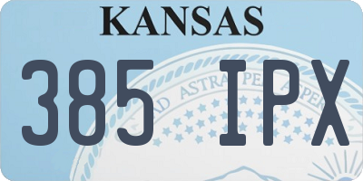 KS license plate 385IPX
