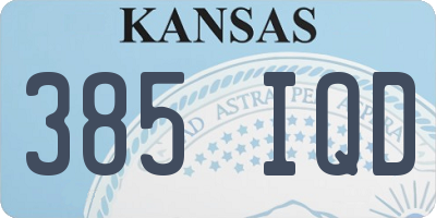 KS license plate 385IQD