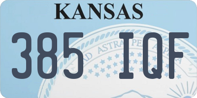 KS license plate 385IQF