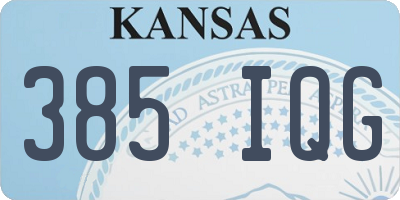 KS license plate 385IQG
