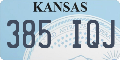 KS license plate 385IQJ