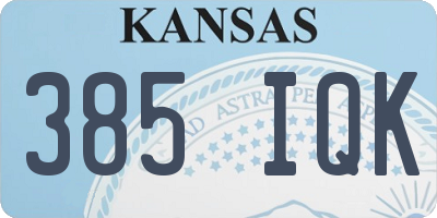KS license plate 385IQK