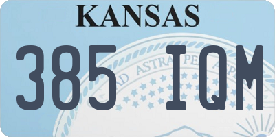 KS license plate 385IQM