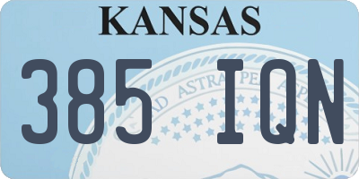 KS license plate 385IQN