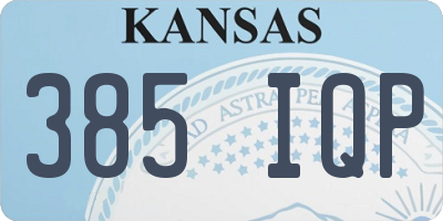 KS license plate 385IQP