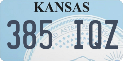 KS license plate 385IQZ