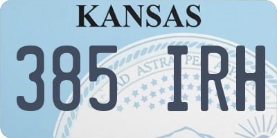 KS license plate 385IRH