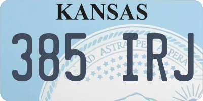 KS license plate 385IRJ
