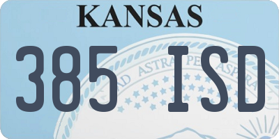 KS license plate 385ISD