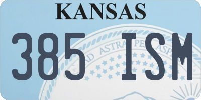 KS license plate 385ISM