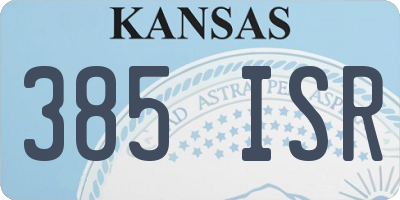 KS license plate 385ISR