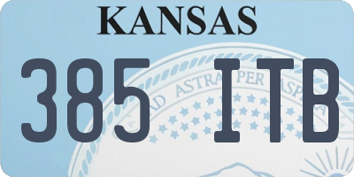 KS license plate 385ITB
