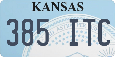 KS license plate 385ITC